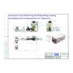 Автоматска торба со рамно дно со горната кеса за налепници што формира полнење запечатување линија за пакување пакување е нарачана од нашиот клиент